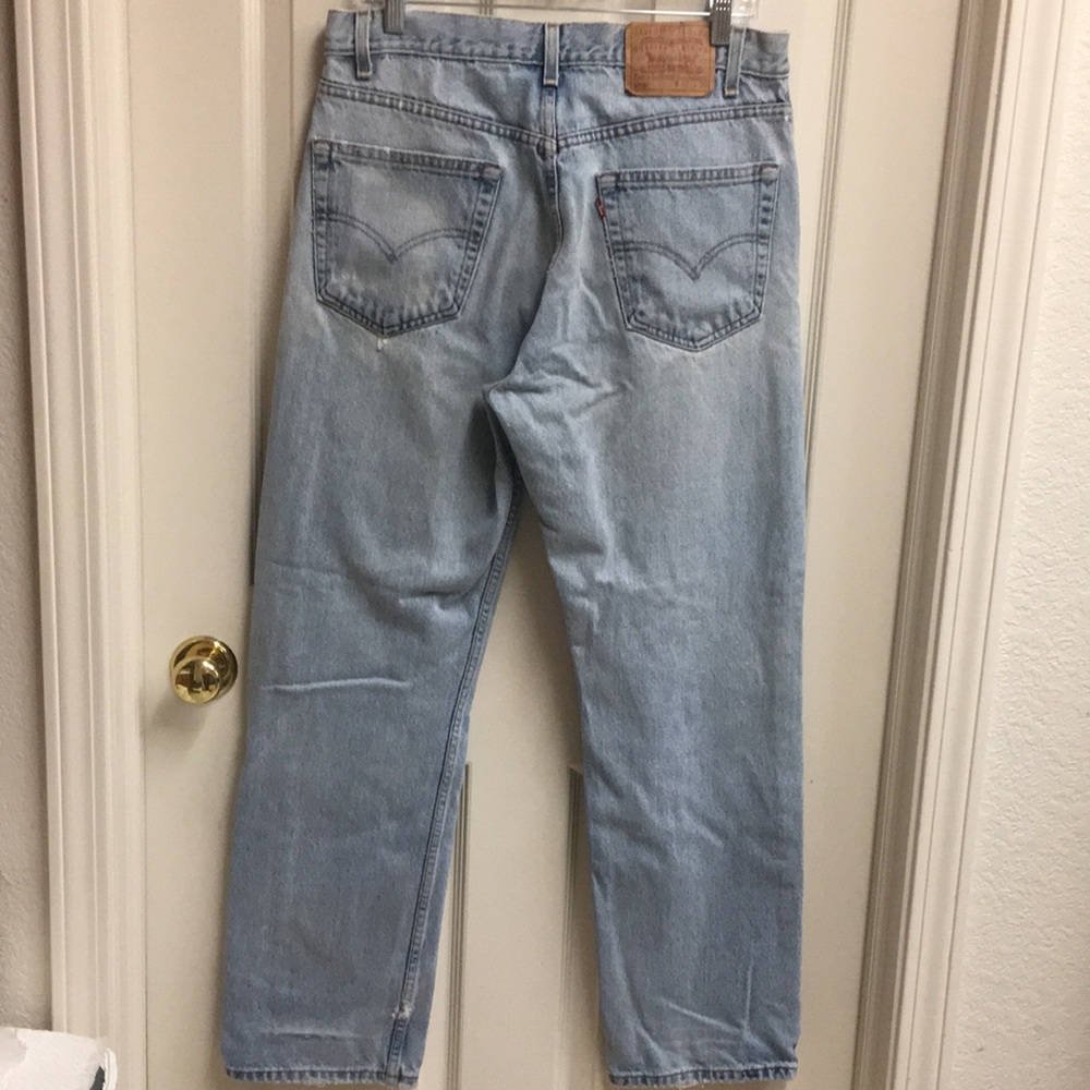 Men's 34/30 Levi’s Distressed Jeans, Light Blue - Picture 5 of 8